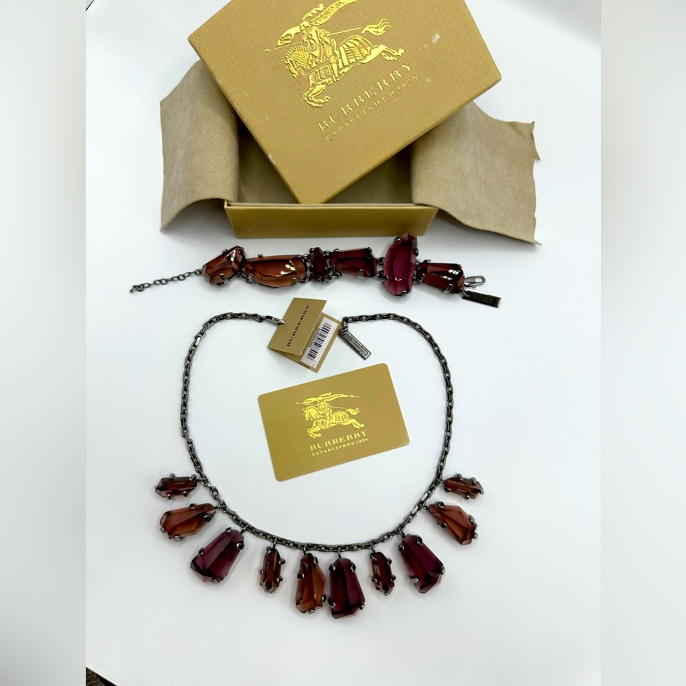 Burberry jewellery necklaces and bracelet